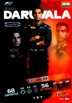 Jehan Daruvala Topps F1 Turbo Attax 2021 F2 #108