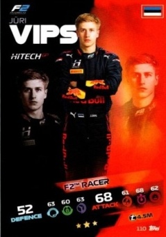 Juri Vips Topps F1 Turbo Attax 2021 F2 #110