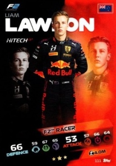Liam Lawson Topps F1 Turbo Attax 2021 F2 #111