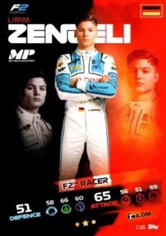 Lirim Zendeli Topps F1 Turbo Attax 2021 F2 #116