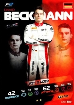 David Beckmann Topps F1 Turbo Attax 2021 F2 #120