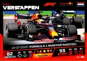 Max Verstappen Topps F1 Turbo Attax 2021 Live Action #138