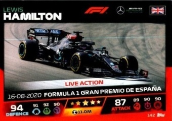 Lewis Hamilton Topps F1 Turbo Attax 2021 Live Action #142