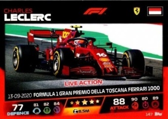 Charles Leclerc Topps F1 Turbo Attax 2021 Live Action #147