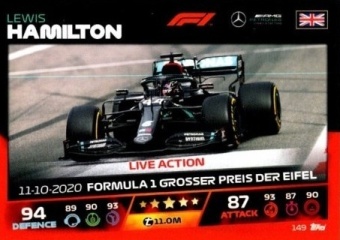 Lewis Hamilton Topps F1 Turbo Attax 2021 Live Action #149