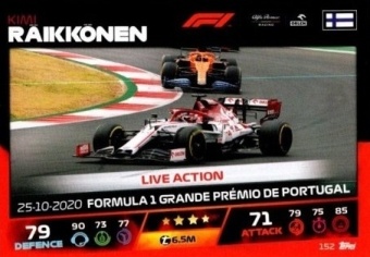 Kimi Raikkonen Topps F1 Turbo Attax 2021 Live Action #152