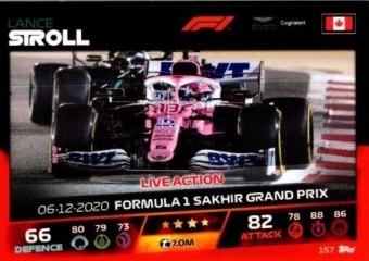 Lance Stroll Topps F1 Turbo Attax 2021 Live Action #157