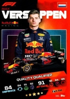 Max Verstappen Topps F1 Turbo Attax 2021 Quality Qualifier #161