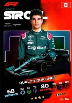 Lance Stroll Topps F1 Turbo Attax 2021 Quality Qualifier #163