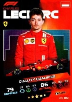 Charles Leclerc Topps F1 Turbo Attax 2021 Quality Qualifier #165