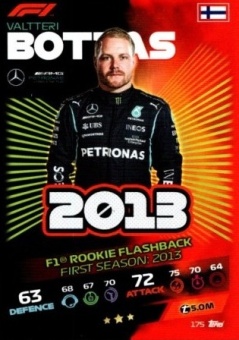 Valtteri Bottas Topps F1 Turbo Attax 2021 F1 Rookie Flashback #175