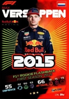 Max Verstappen Topps F1 Turbo Attax 2021 F1 Rookie Flashback #176