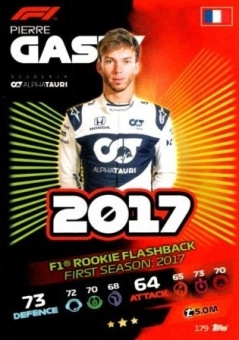 Pierre Gasly Topps F1 Turbo Attax 2021 F1 Rookie Flashback #179
