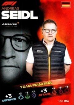 Andreas Seidl Topps F1 Turbo Attax 2021 F1 Team Principal #186