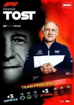 Franz Tost Topps F1 Turbo Attax 2021 F1 Team Principal #190