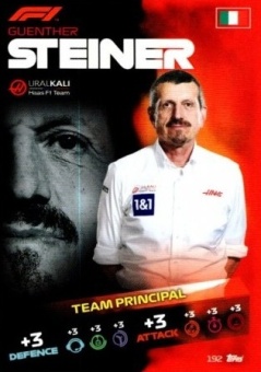 Guenther Steiner Topps F1 Turbo Attax 2021 F1 Team Principal #192