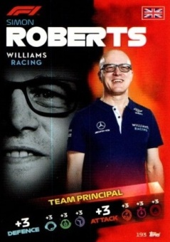 Smon Roberts Topps F1 Turbo Attax 2021 F1 Team Principal #193