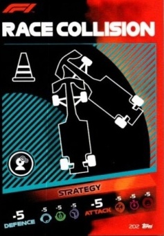 Race Collision Topps F1 Turbo Attax 2021 Strategy #202