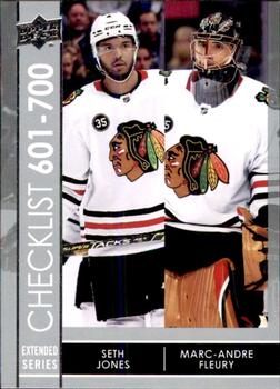 Seth Jones/Marc Andre Fleury Upper Deck 2021/22 Extended Series Checklist #700