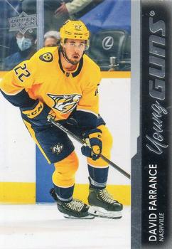 David Farrance Nashville Predators Upper Deck 2021/22 Series 2 Young Guns #468
