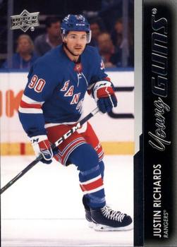 Justin Richards New York Rangers Upper Deck 2021/22 Series 2 Young Guns #480