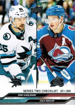 Erik Karlsson / Cale Makar San Jose Sharks / Colorado Avalanche Upper Deck 2023/24 Series 2 Checklist #449