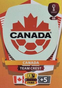 Team Crest Canada Panini Adrenalyn XL World Cup 2022 Team Crest #68