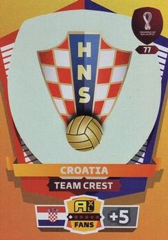 Team Crest Croatia Panini Adrenalyn XL World Cup 2022 Team Crest #77