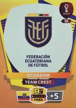 Team Crest Ecuador Panini Adrenalyn XL World Cup 2022 Team Crest #95