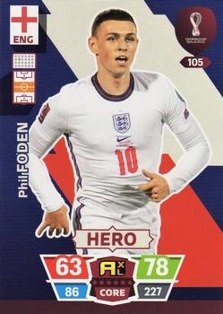 Phil Foden England Panini Adrenalyn XL World Cup 2022 Hero #105
