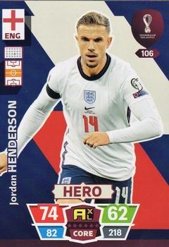 Jordan Henderson England Panini Adrenalyn XL World Cup 2022 Hero #106