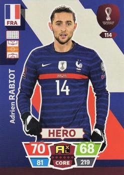 Adrien Rabiot France Panini Adrenalyn XL World Cup 2022 Hero #114
