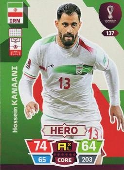 Hossein Kanaani Iran Panini Adrenalyn XL World Cup 2022 Hero #137