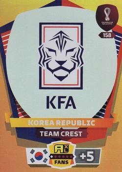 Team Crest South Korea Panini Adrenalyn XL World Cup 2022 Team Crest #158
