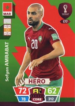 Sofyan Amrabat Morocco Panini Adrenalyn XL World Cup 2022 Hero #177