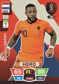 Memphis Depay Netherlands Panini Adrenalyn XL World Cup 2022 Hero #189