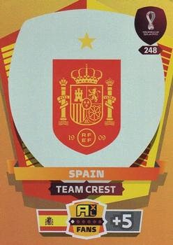 Team Crest Spain Panini Adrenalyn XL World Cup 2022 Team Crest #248