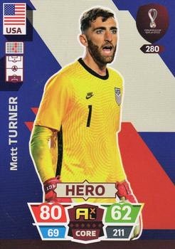 Matt Turner USA Panini Adrenalyn XL World Cup 2022 Hero #280