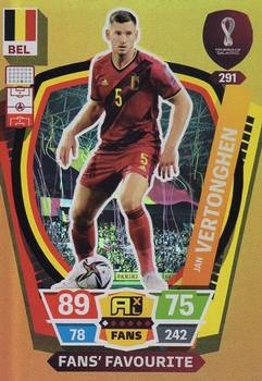 Jan Vertonghen Belgium Panini Adrenalyn XL World Cup 2022 Fans' Favourite #291