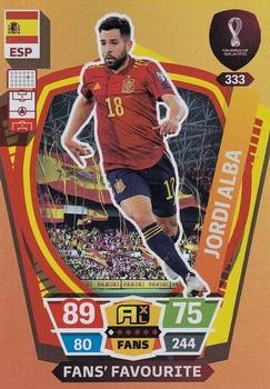 Jordi Alba Spain Panini Adrenalyn XL World Cup 2022 Fans' Favourite #333