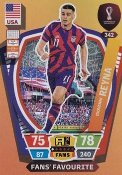 Giovanni Reyna USA Panini Adrenalyn XL World Cup 2022 Fans' Favourite #342