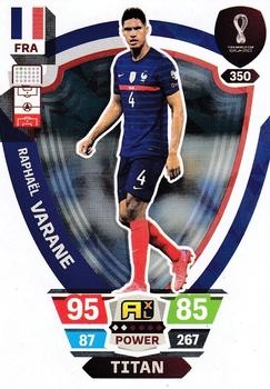 Raphael Varane France Panini Adrenalyn XL World Cup 2022 Titan #350