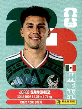 Jorge Sanchez Mexico samolepka Panini World Cup 2026 #MEX4