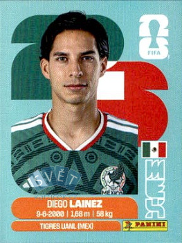 Diego Lainez Mexico samolepka Panini World Cup 2026 #MEX8