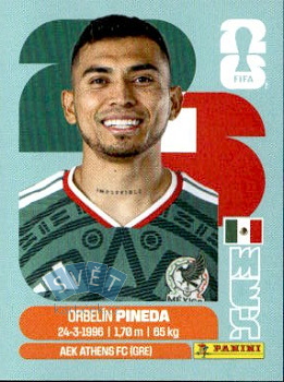 Orbelin Pineda Mexico samolepka Panini World Cup 2026 #MEX11