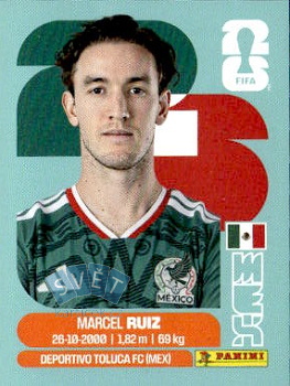 Marcel Ruiz Mexico samolepka Panini World Cup 2026 #MEX12