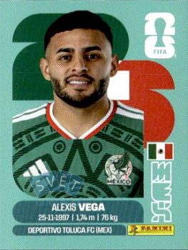 Alexis Vega Mexico samolepka Panini World Cup 2026 #MEX18