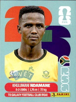 Khulumani Ndamane South Africa samolepka Panini World Cup 2026 #RSA7