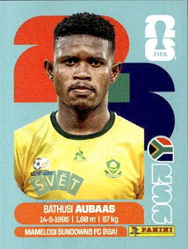 Bathusi Aubaas South Africa samolepka Panini World Cup 2026 #RSA14