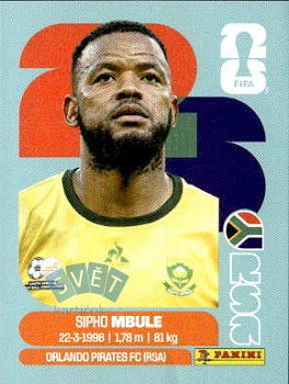 Sipho Mbule South Africa samolepka Panini World Cup 2026 #RSA16